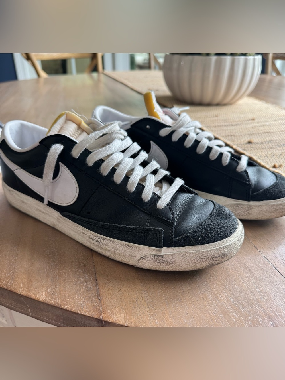 Nike Men's Court Black and White Low-Top Casual Sneakers